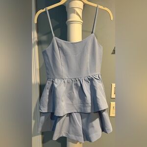 Light Blue tiered Romper